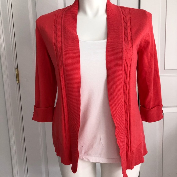 Christopher & Banks coral cardigan - Picture 1 of 4